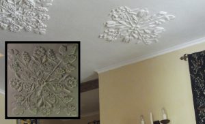 One metre panels of plantlife on a low hallway ceiling which needed to have presence